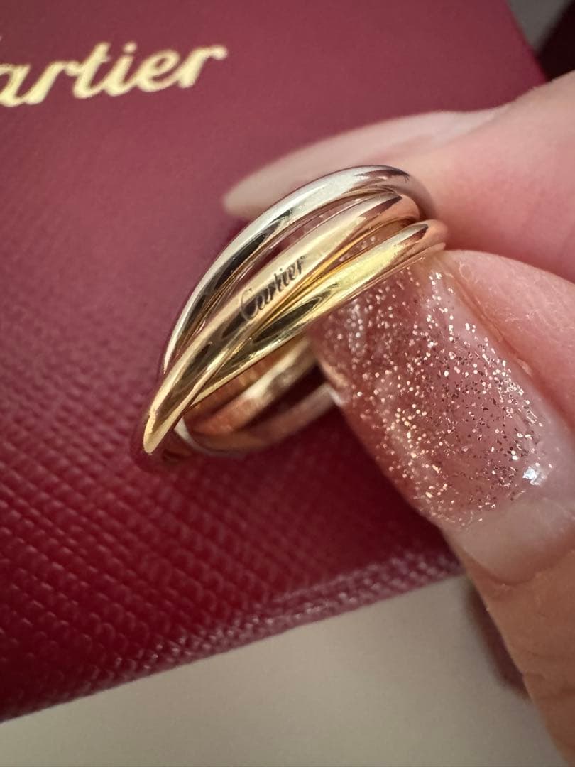 良品　カルティエ　トリニティXS　エクストラスモール　リング　#48