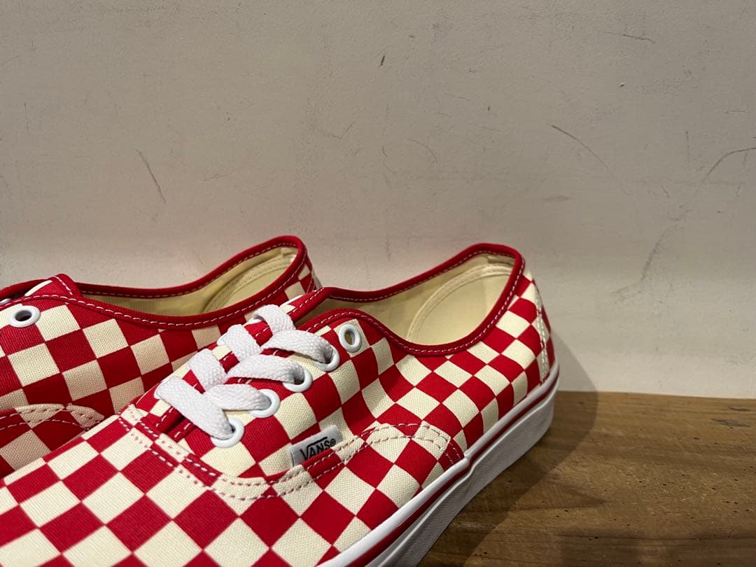VANS AUTHENTIC checker red US正規品 赤箱 27.5