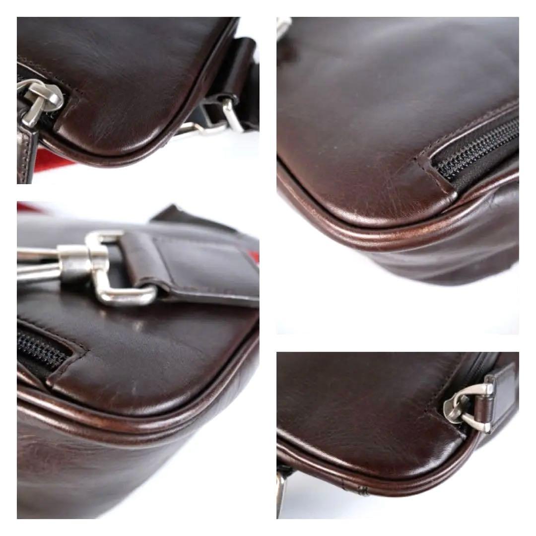 ✨美品✨Bally バリー　ボディバッグ　ロゴ　レザー　トレスポ　ブラウン