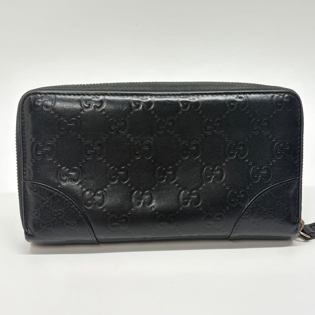 GUCCI グッチ　長財布　ラウンドファスナー　シマ
