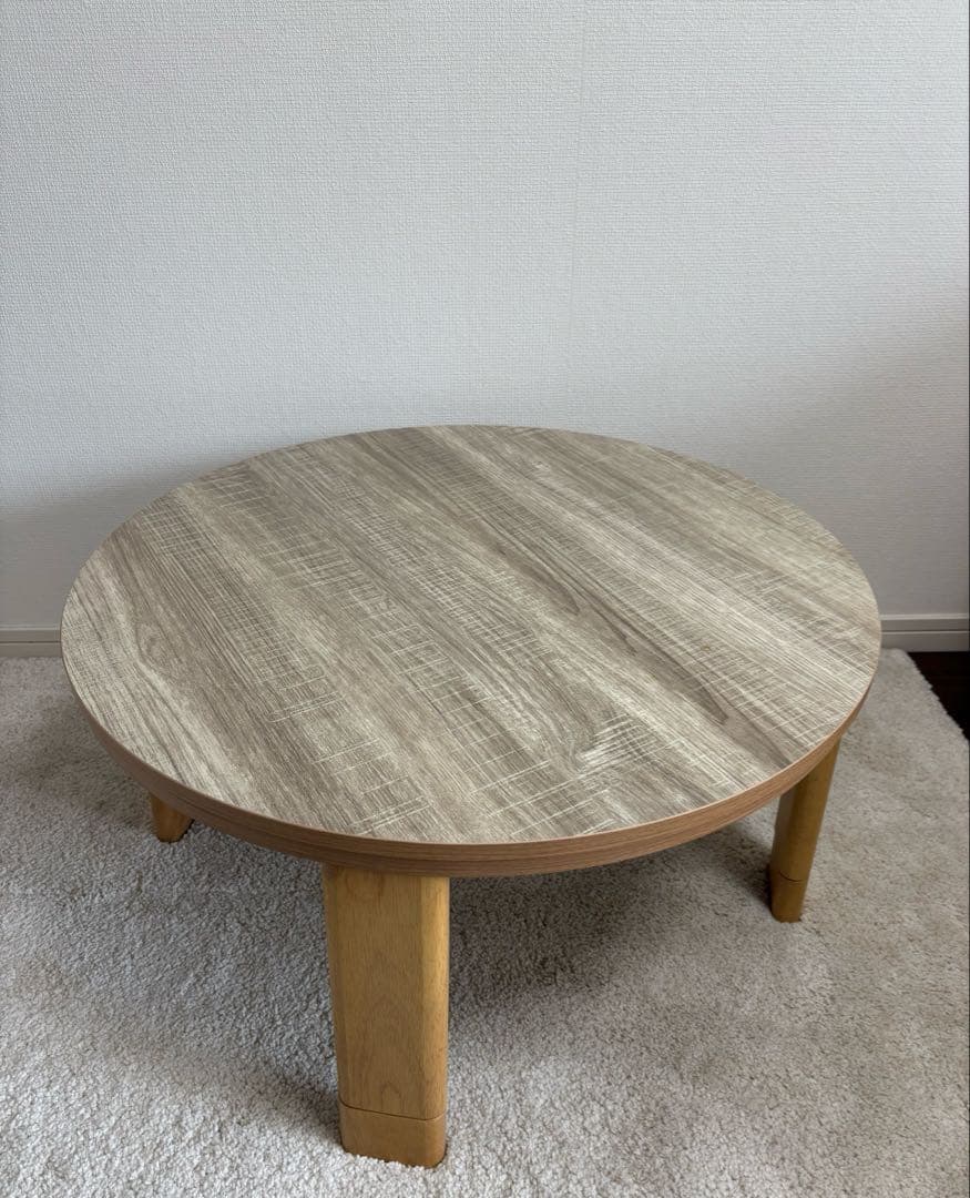 ぼん家具 円形こたつ ナチュラルウッド 直径約70cm
