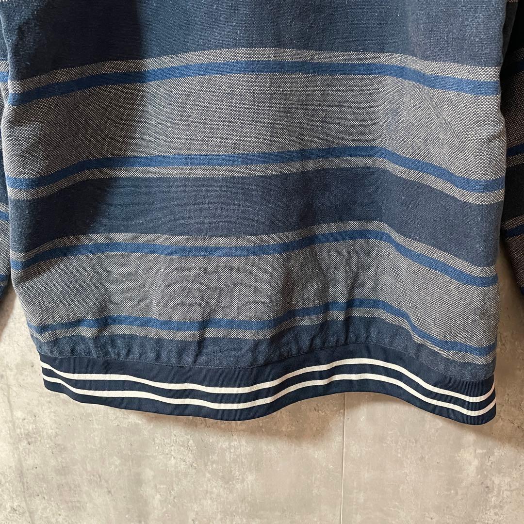 Burtonバートンスキーウェアスノーボードジャケットパーカー紺青ブルーボーダー