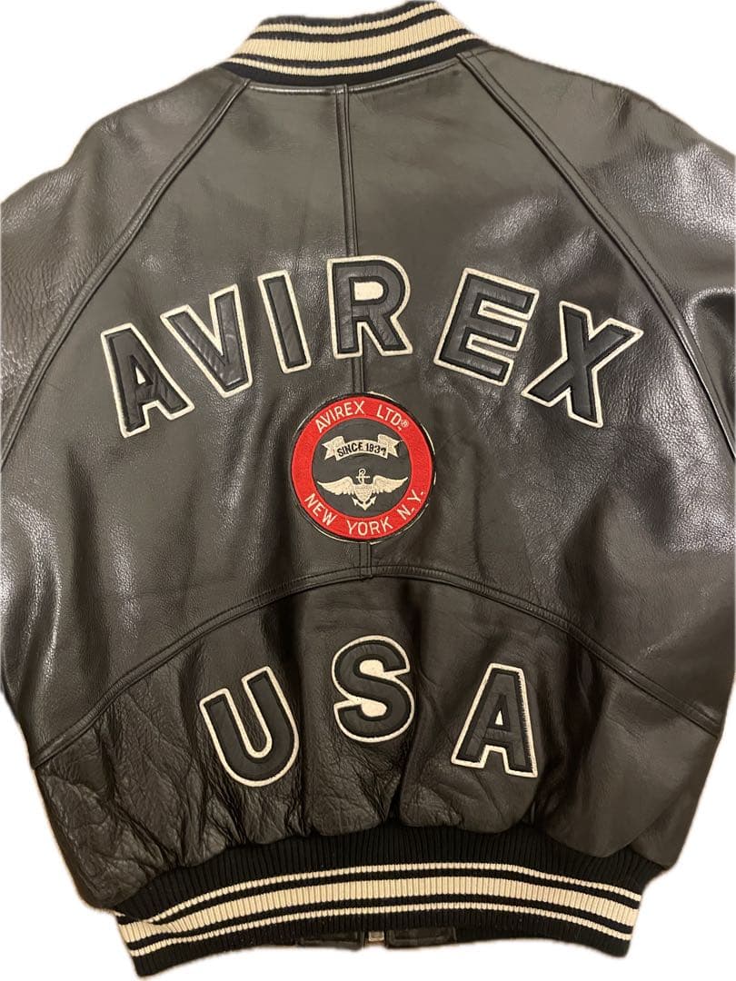 AVIREX ブラックレザージャケット