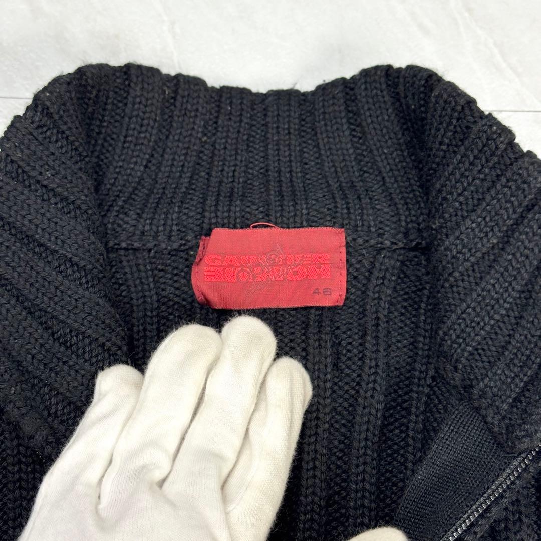 Jean Paul Gaultier ドライバーズニット フルジップ 46 黒