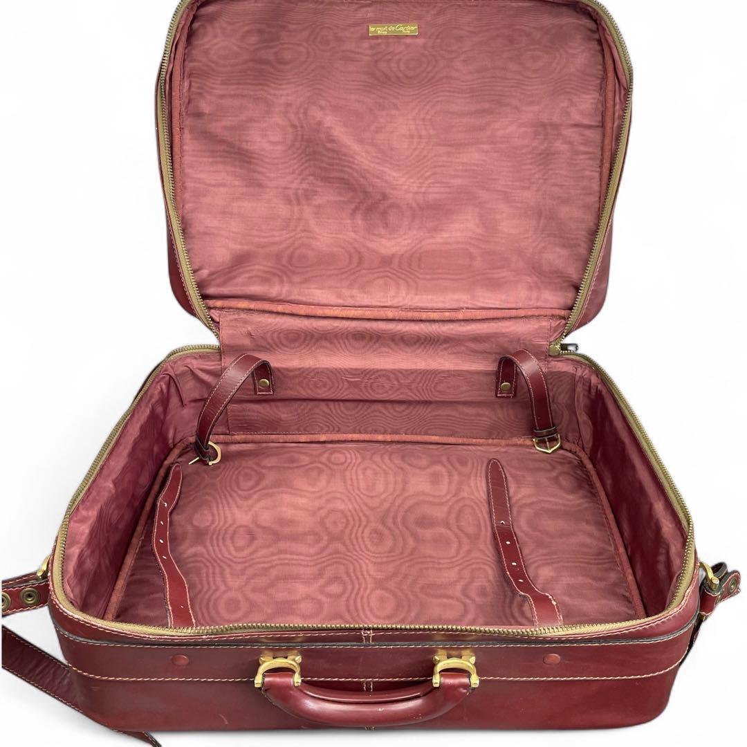 カルティエ マストライン レザー 2way トランクケース バッグ ボルドー