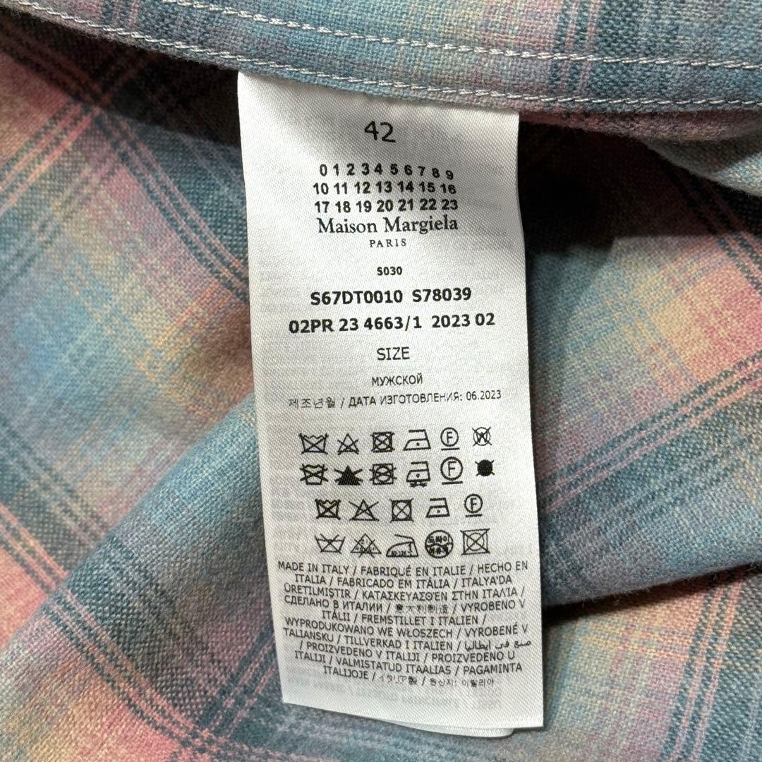 【Maison Margiela×PENDLETON】PINK SHIRT 42