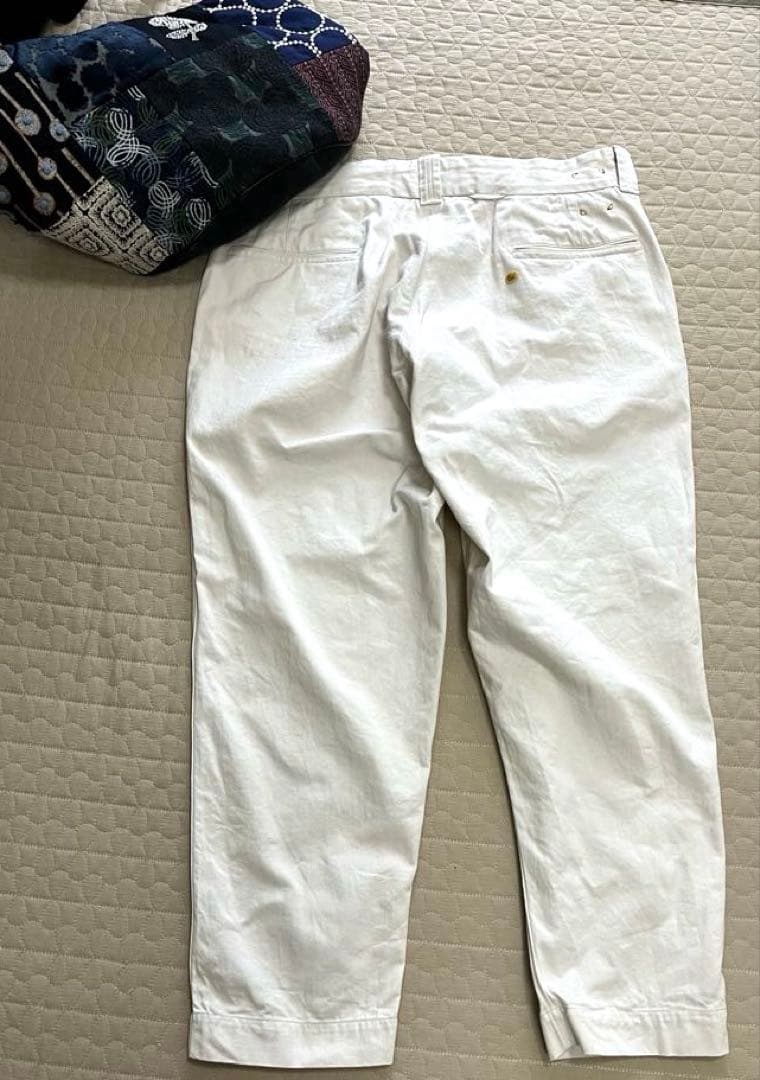 45R ポッポパンツ／ホワイト 五分づき／L （ユニセックス2）