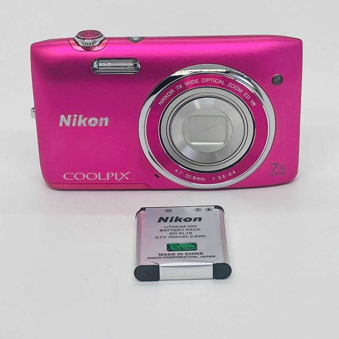 Nikon　コンパクトデジタルカメ　COOLPIX S3500 ピンク　ジャンク