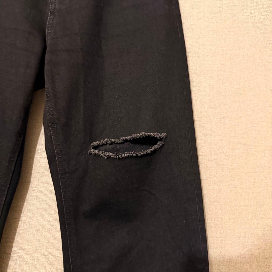 【美品】YANUK ヤヌーク ボーイズストレートデニム LEA レア ブラック