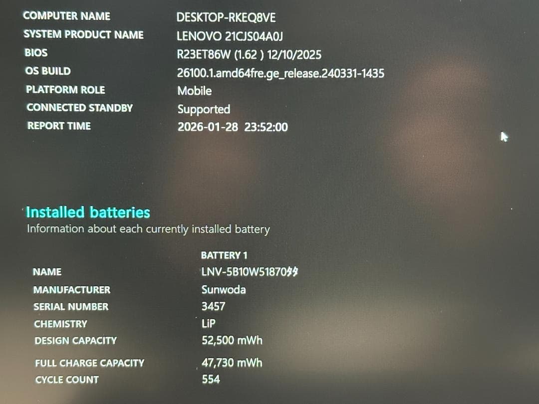 Windowsノート本体 Lenovo ThinkPad T16 G1 R5 6650U 16G 512G