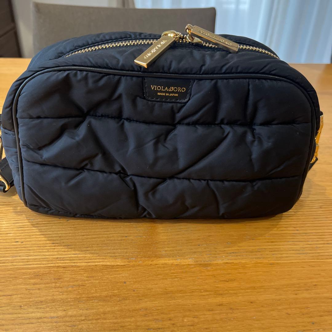 ヴィオラドーロ ショルダーバッグ ブラック キルティング