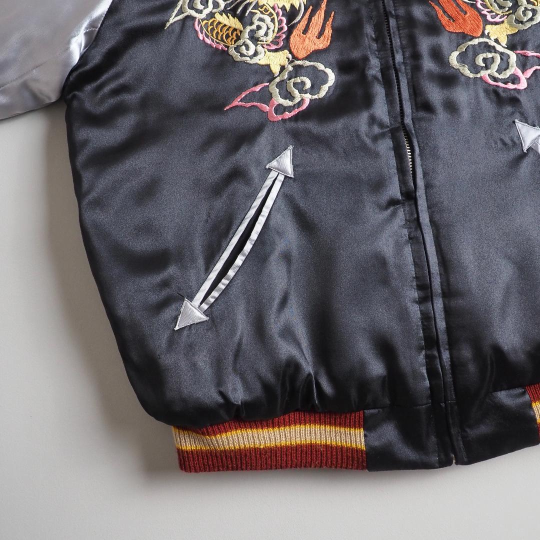 テーラー東洋　スカジャン　スーベニアジャケット　キルティング　虎　地図　美品