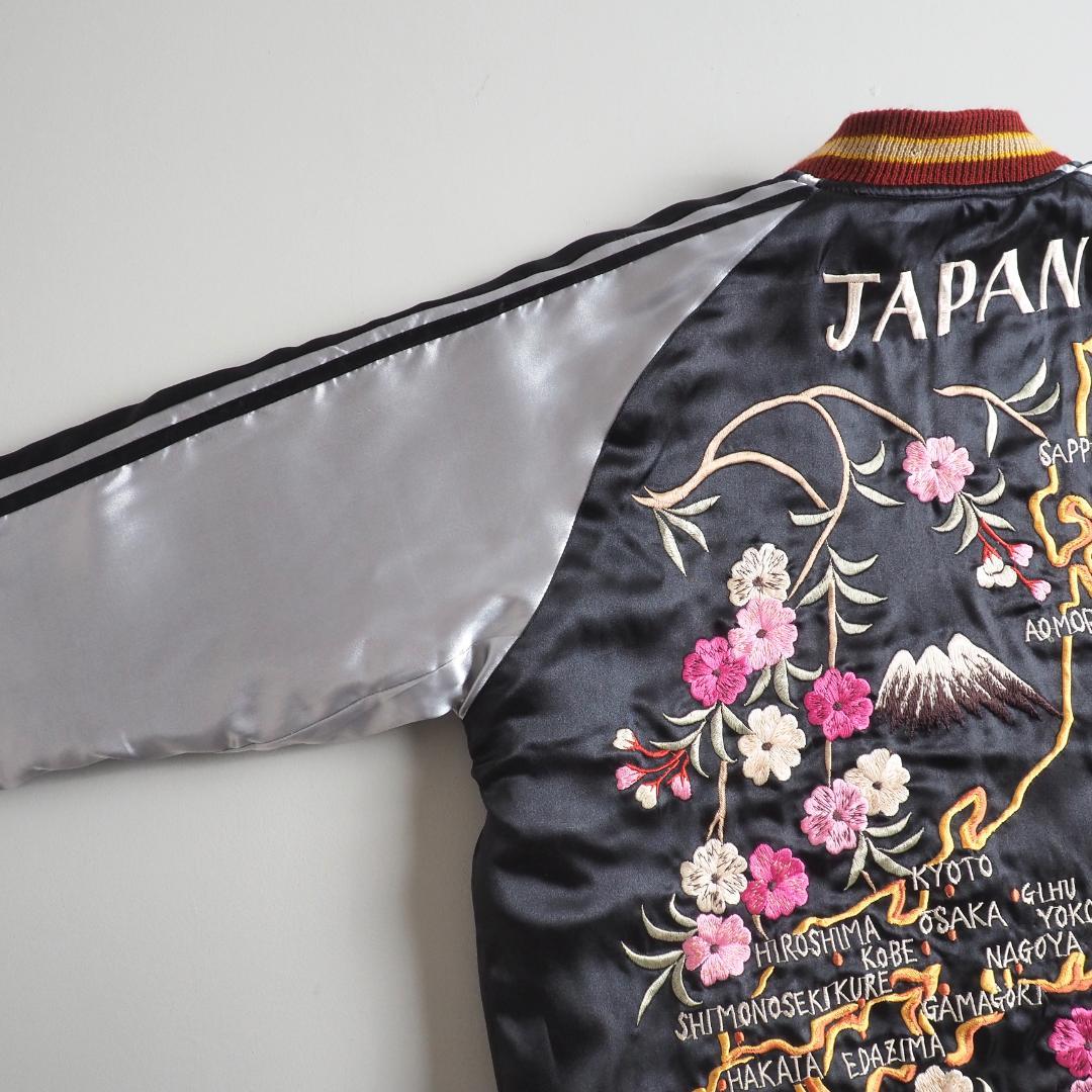 テーラー東洋　スカジャン　スーベニアジャケット　キルティング　虎　地図　美品