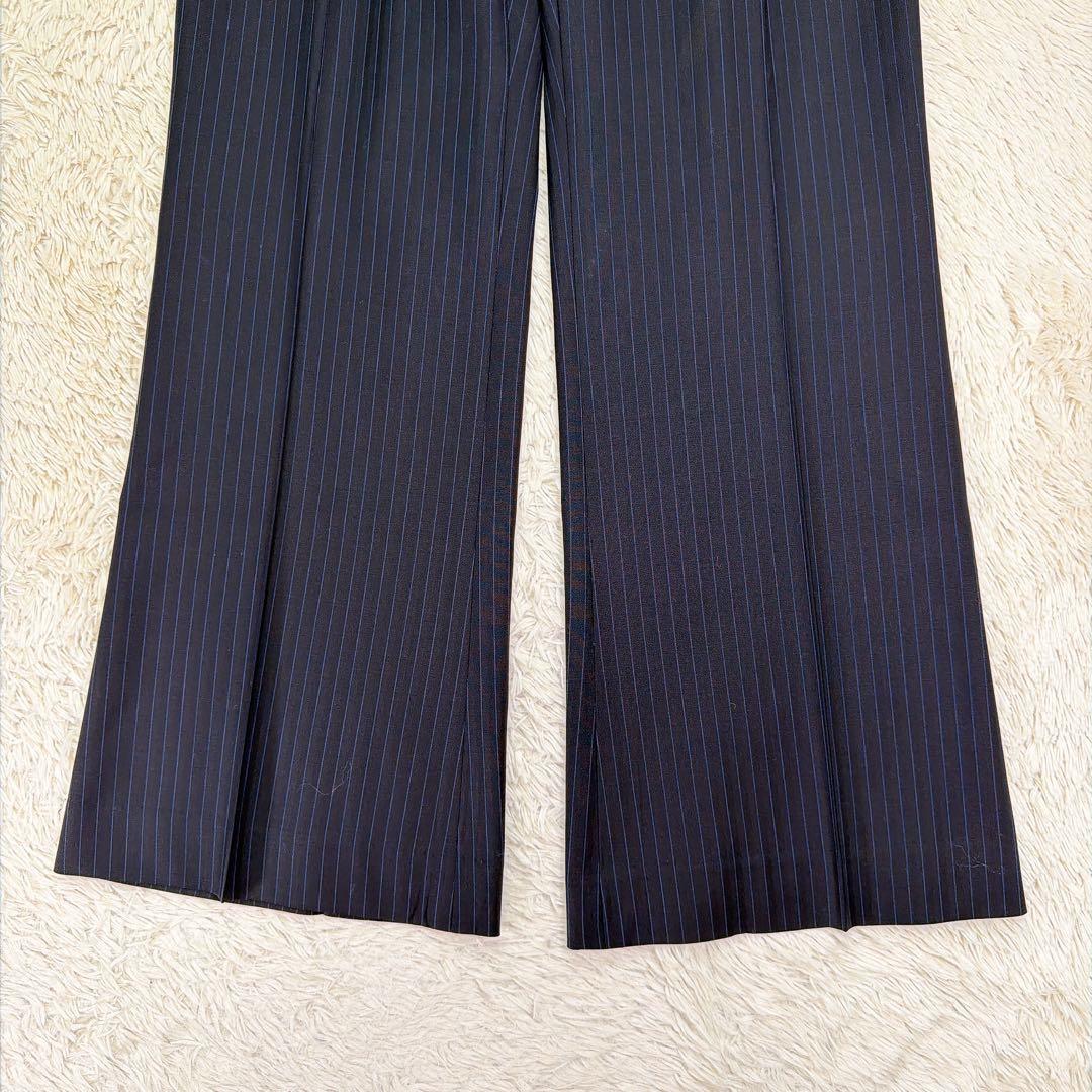 【希少】セオリーリュクス　GABE ストライプ　ネイビー　フレア　スーツ　42