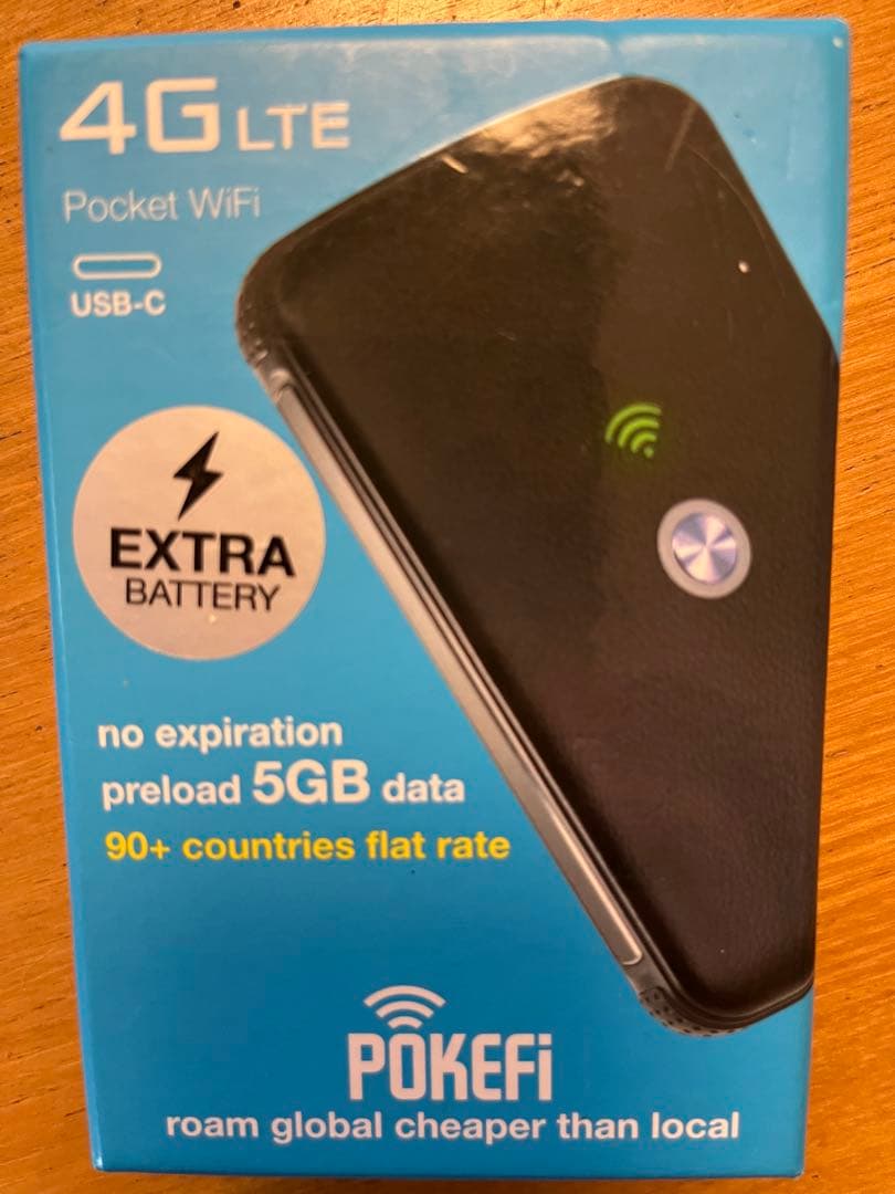 【美品】POKEFi 4G LTE Pocket WiFi 予備バッテリー付