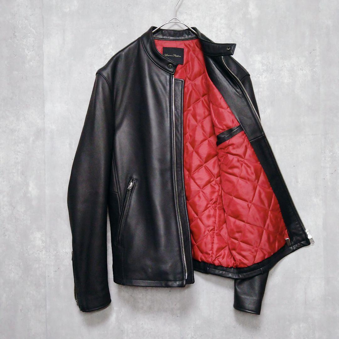 【美品】ユニオンステーション メンズビギ レザージャケット 羊革 Lサイズ