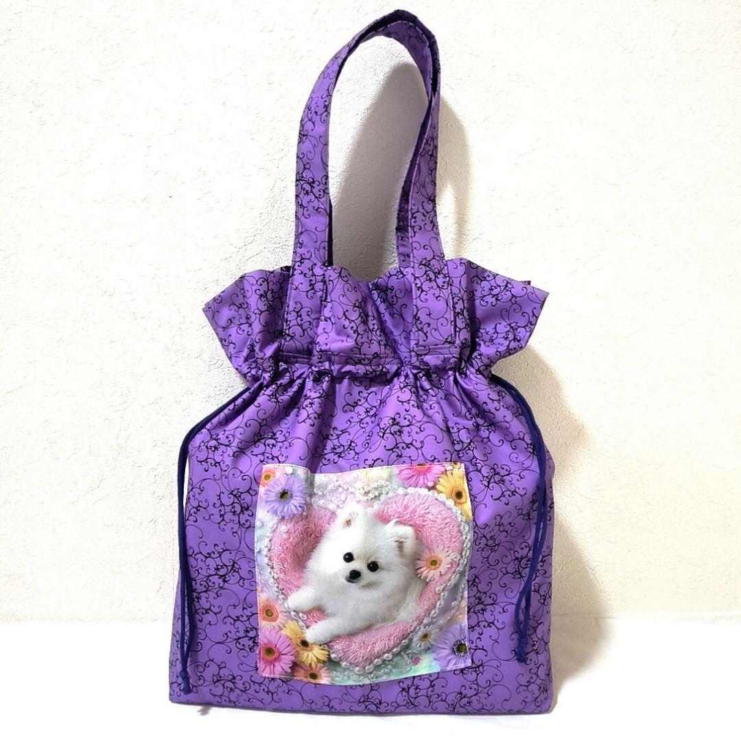 Yourelia様】ハンドメイドオーダー★犬　女の子★巾着バッグ&ポーチ　5点