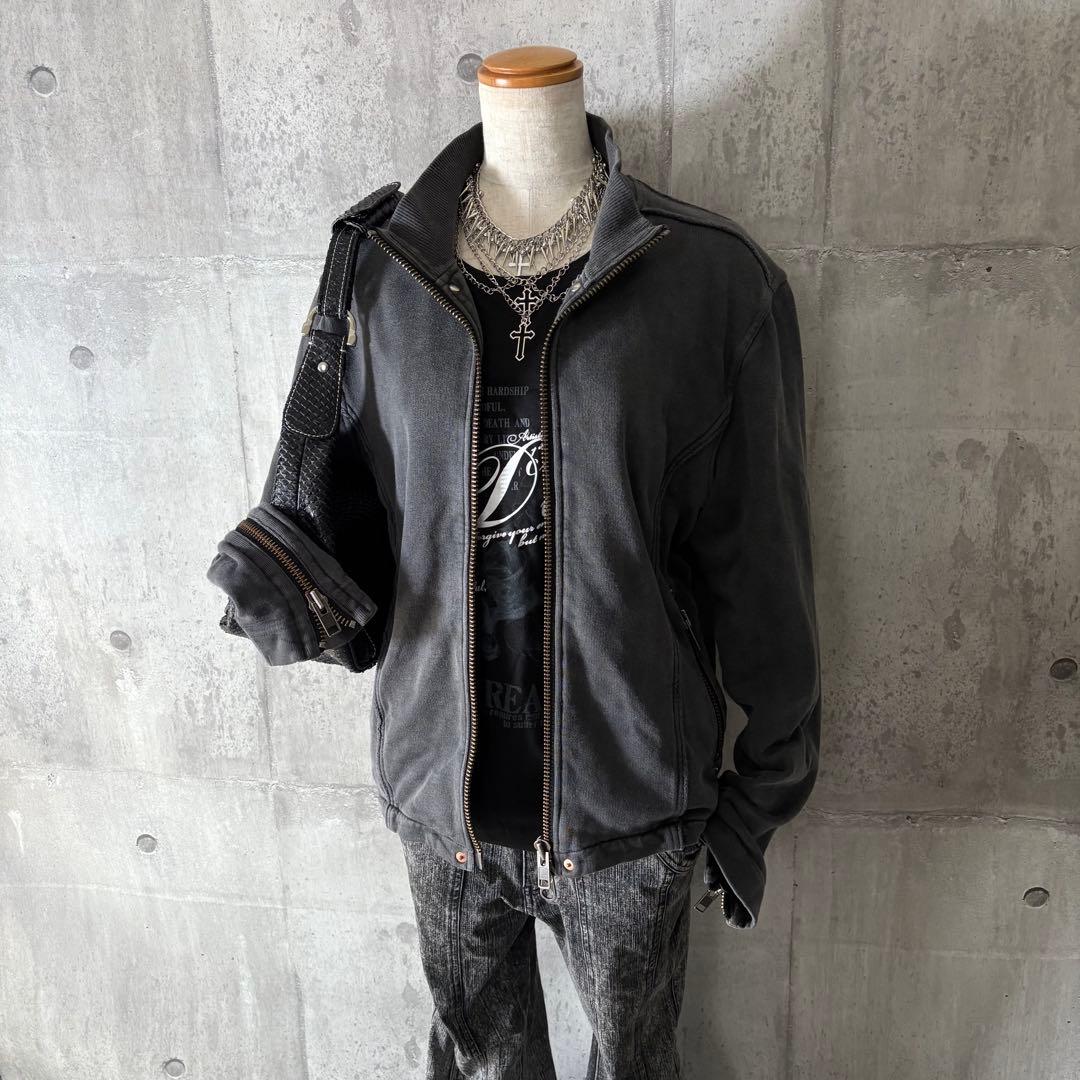 ジャケット・アウター 00s archive sweat riders jacket y2k punk