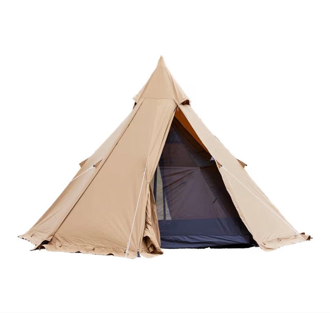WAQ ファミリー用ワンポールテント 4-5人用スカート 煙突穴付き