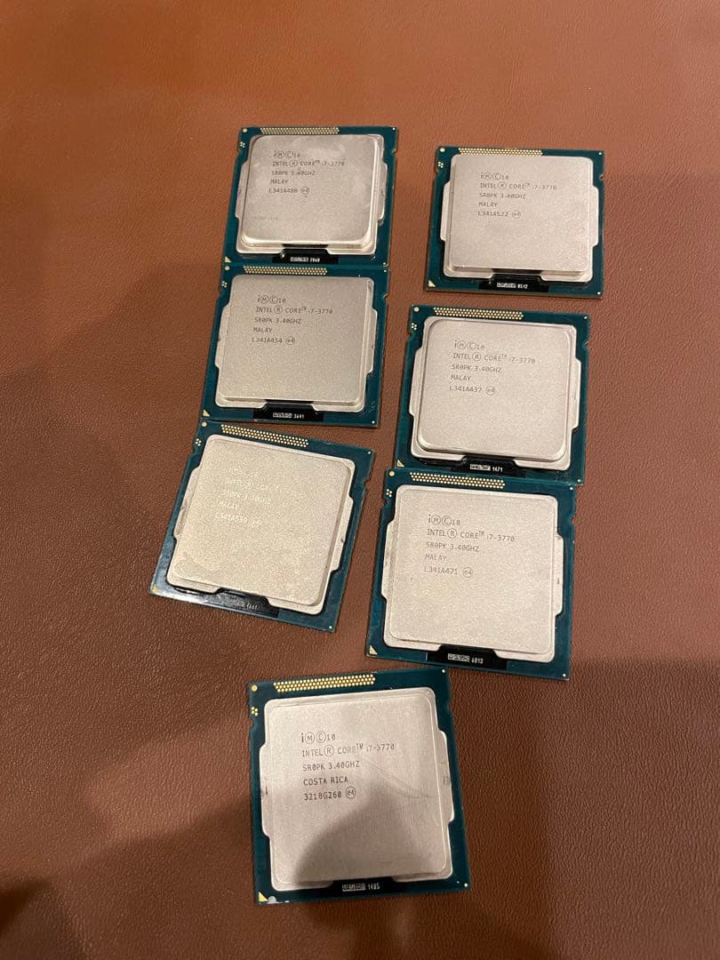 Intel Core i7-3770 CPU 7個セット 動作未確認