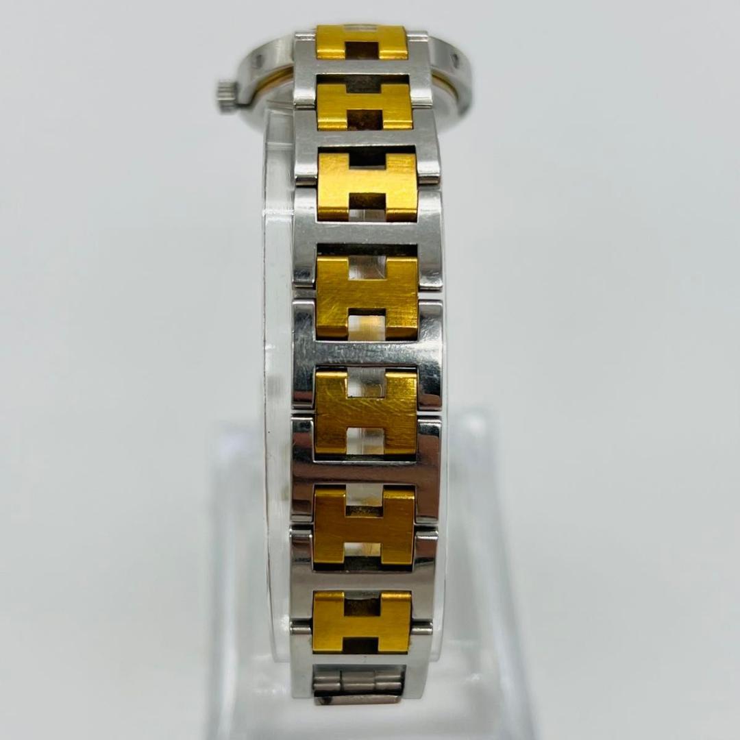 新品電池　HERMES エルメス クリッパー 腕時計 シルバー　ゴールド