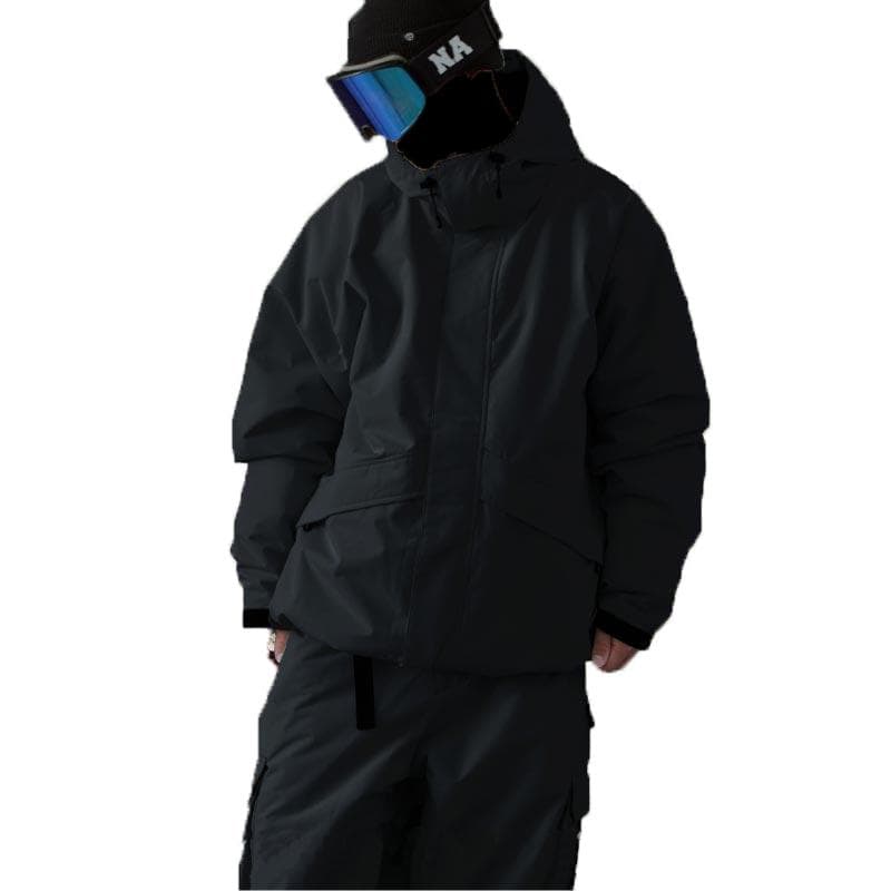 25-26最新スノーボード ウェア/上下セットアップ/メンズ/黒/ Lサイズ