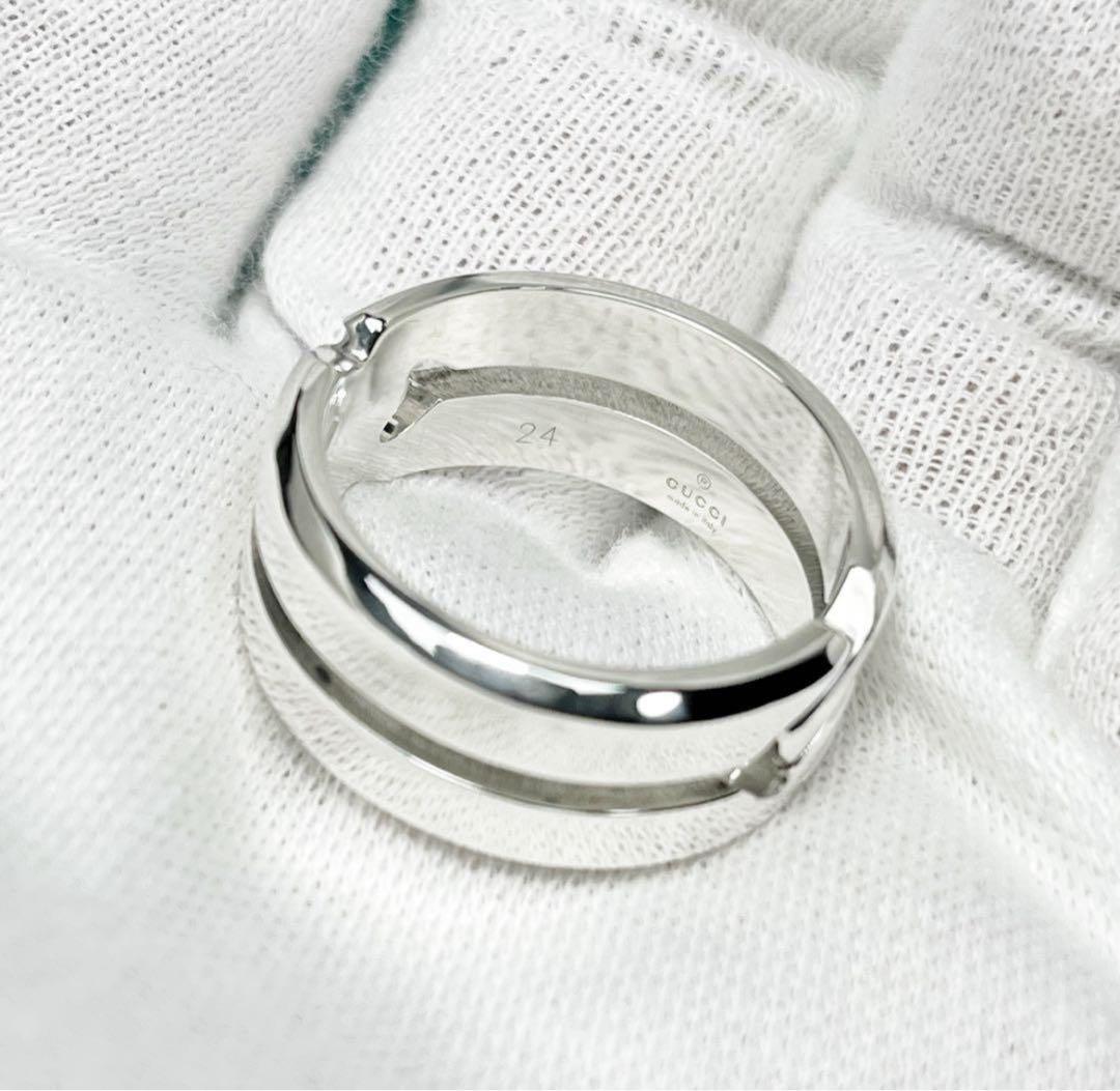 極美品‼️GUCCI 指輪　ノットワイドリング　22号