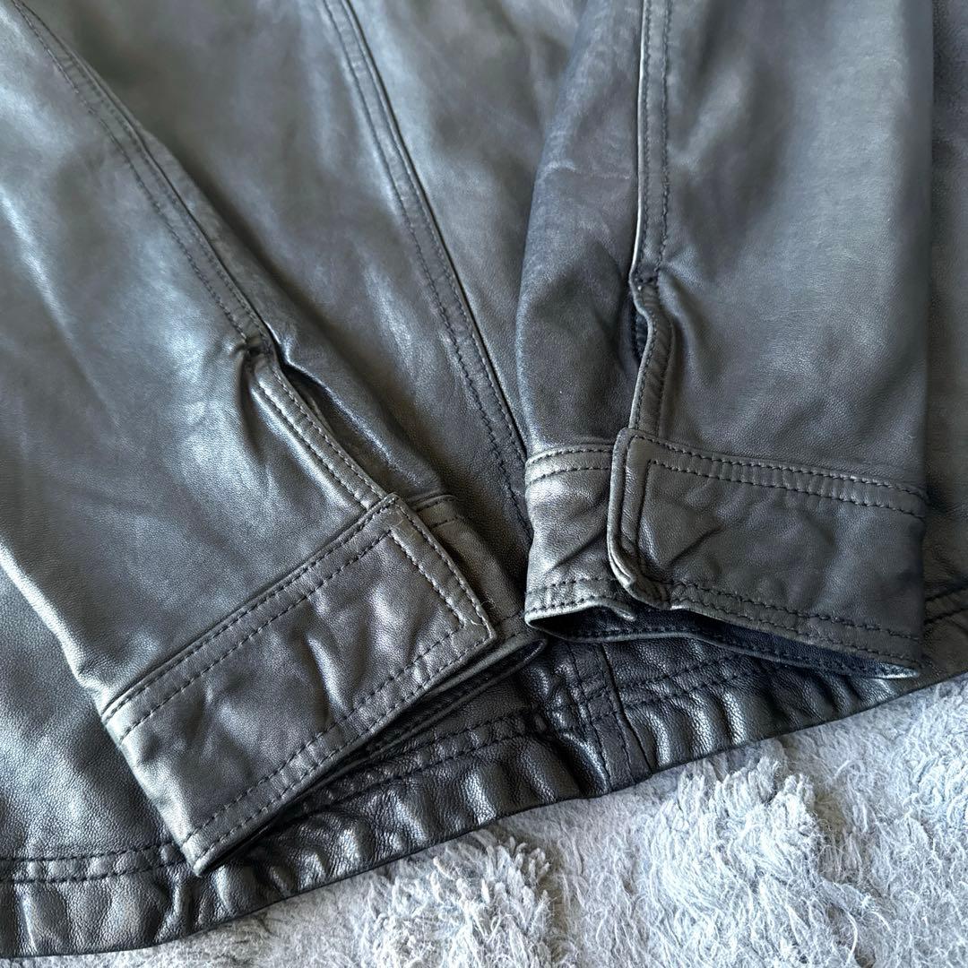 TOMORROWLAND シングルライダースジャケット ブラック L ラムレザー