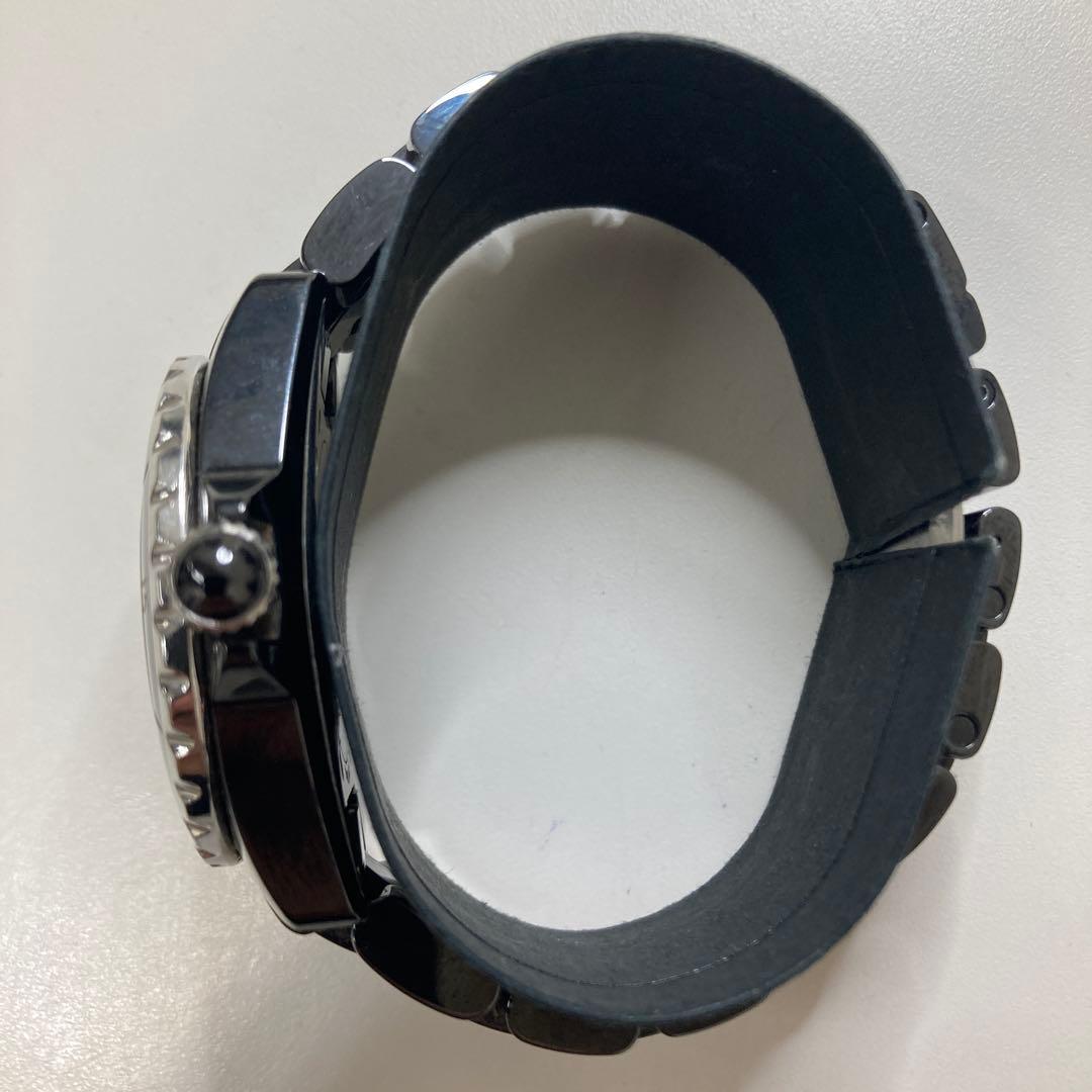 シャネル J12 12Pダイヤ 腕時計 クオーツ ブラック文字盤 CHANEL