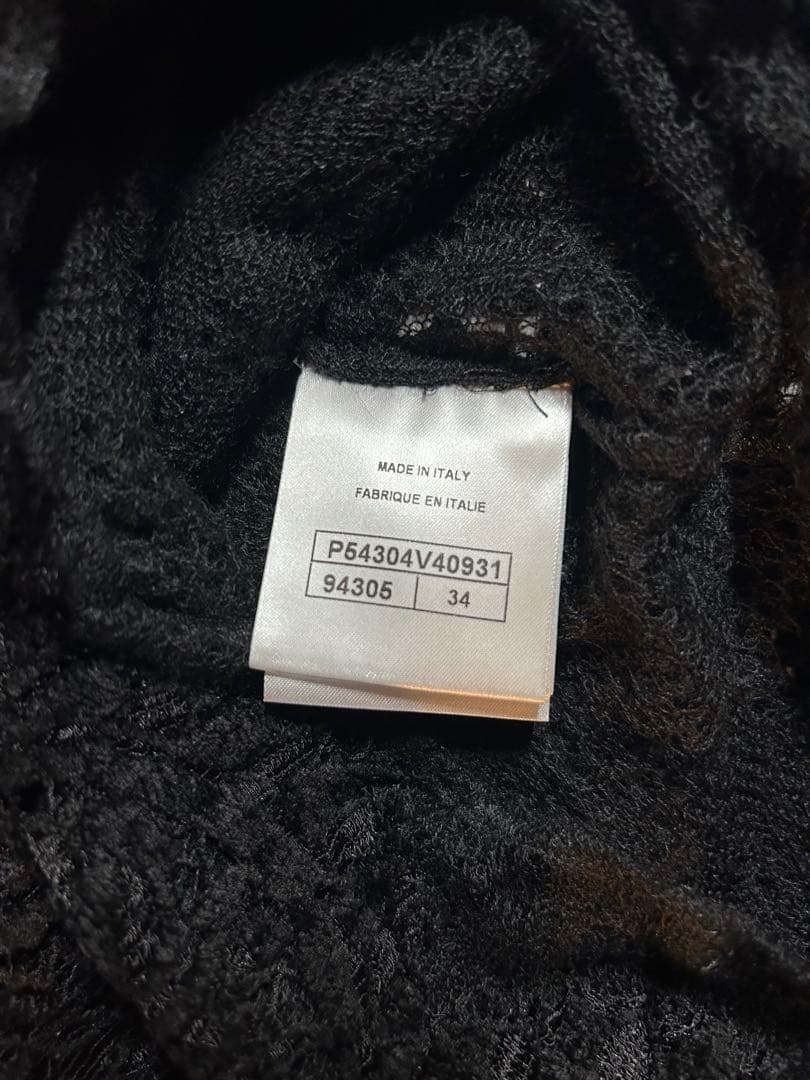 CHANELシャネル　総レース　カシミヤ　ダブルタンクトップ　34