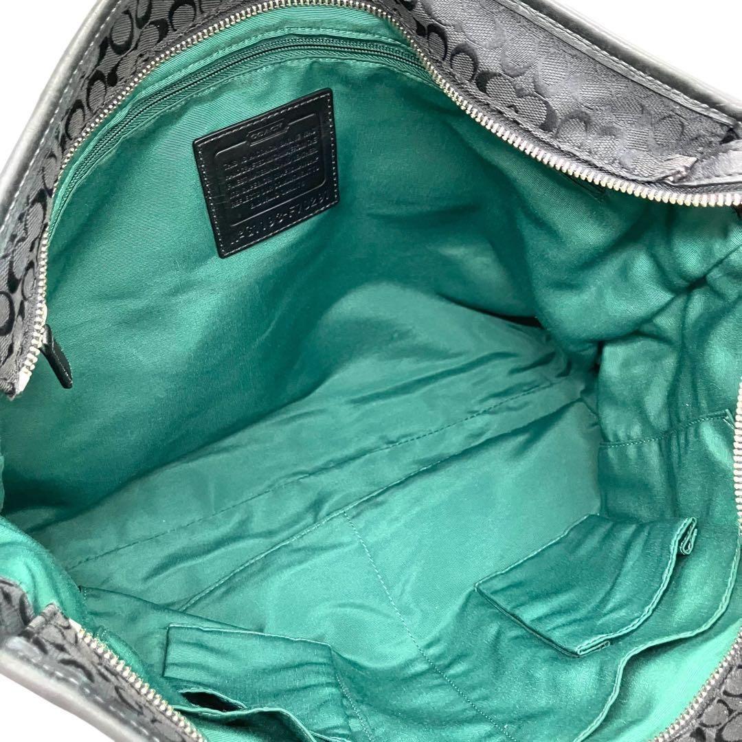 良品 2128 COACH トートバッグ 2way ミニシグネチャー ブラック