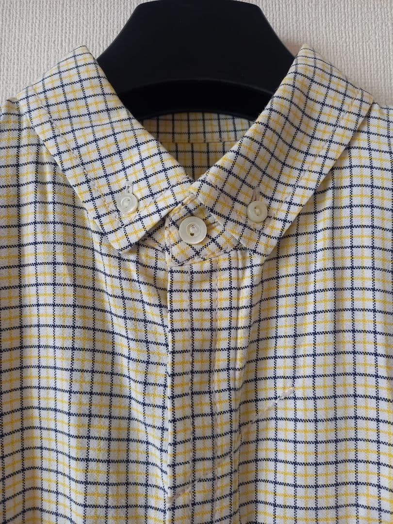 レアNUMBER (N)INEウィンドウペーンチェック☆ボタンダウン☆長袖シャツ