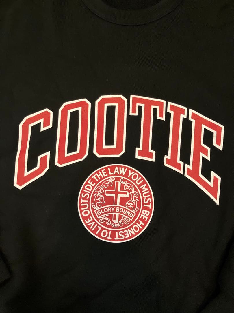 Cootie Productions カレッジロゴスウェット Lサイズ 黒