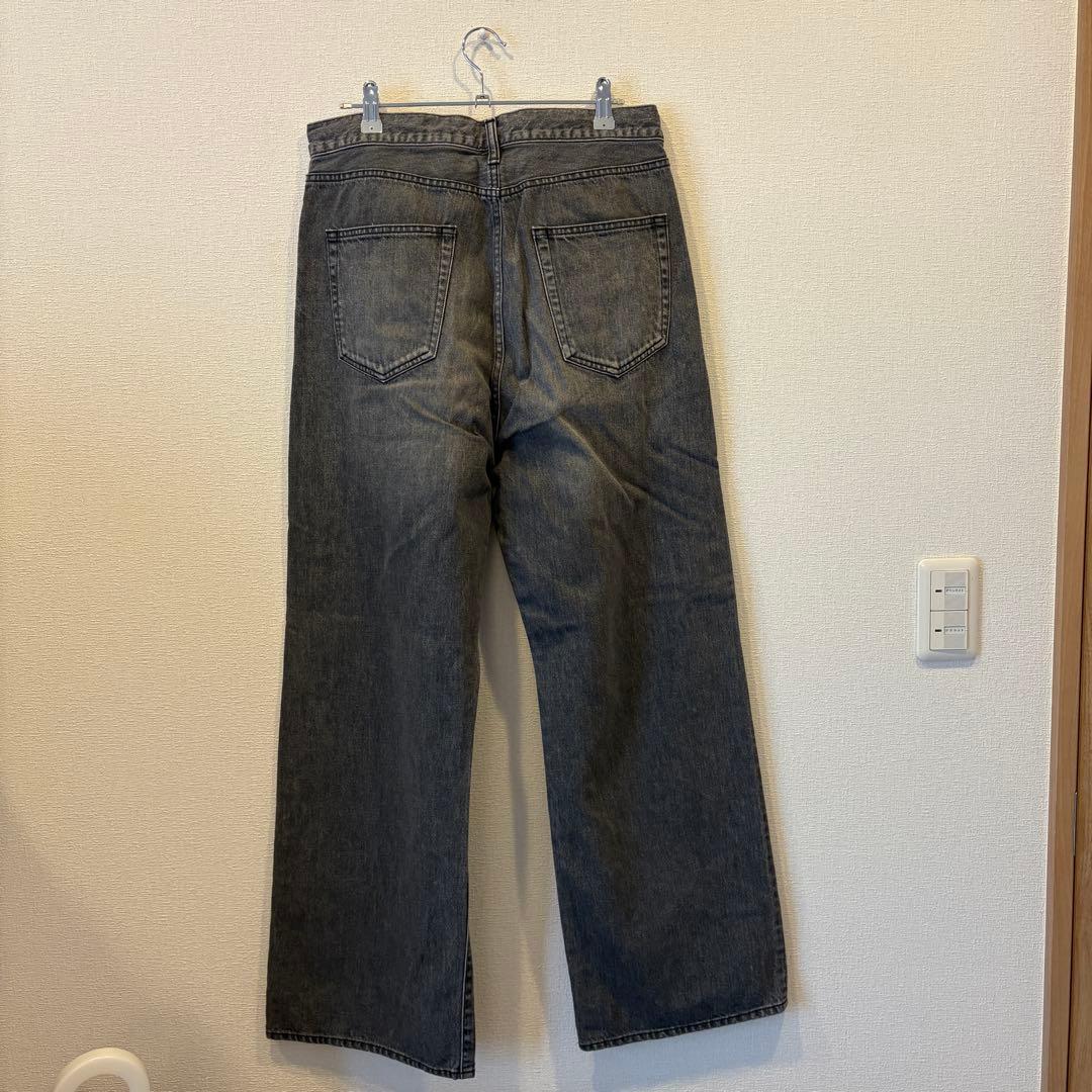 【新品　タグ付き】ウィムガゼット　ドロスト　デニムパンツ　38 ブラック