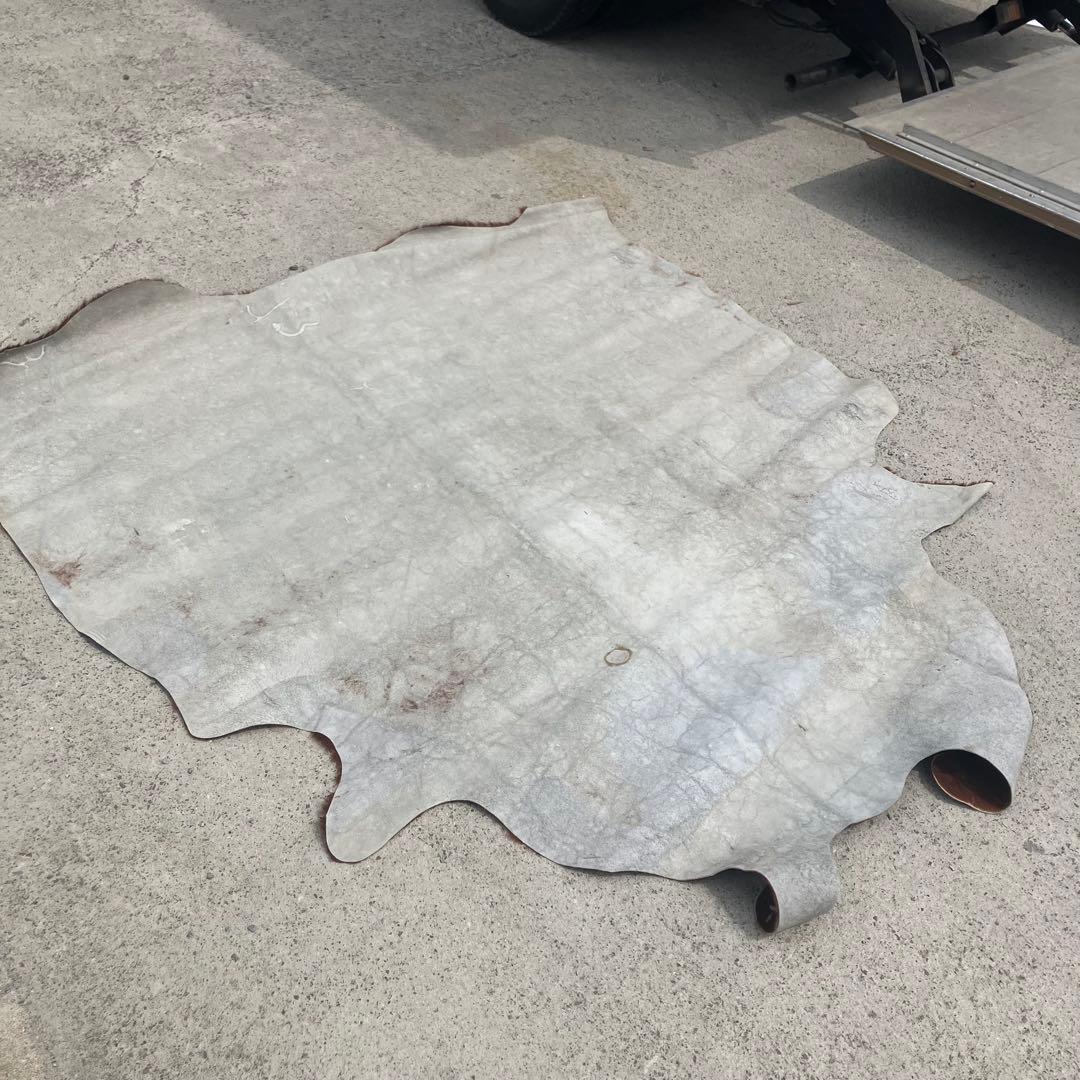 ヴィンテージ 大型 カウラグ 牛毛皮 敷物 絨毯 ラグマット アンティーク古道具