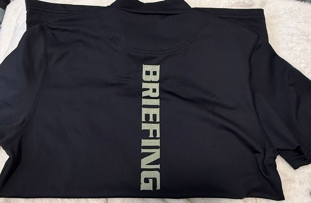 BRIEFING ネイビー ハイネック半袖シャツ