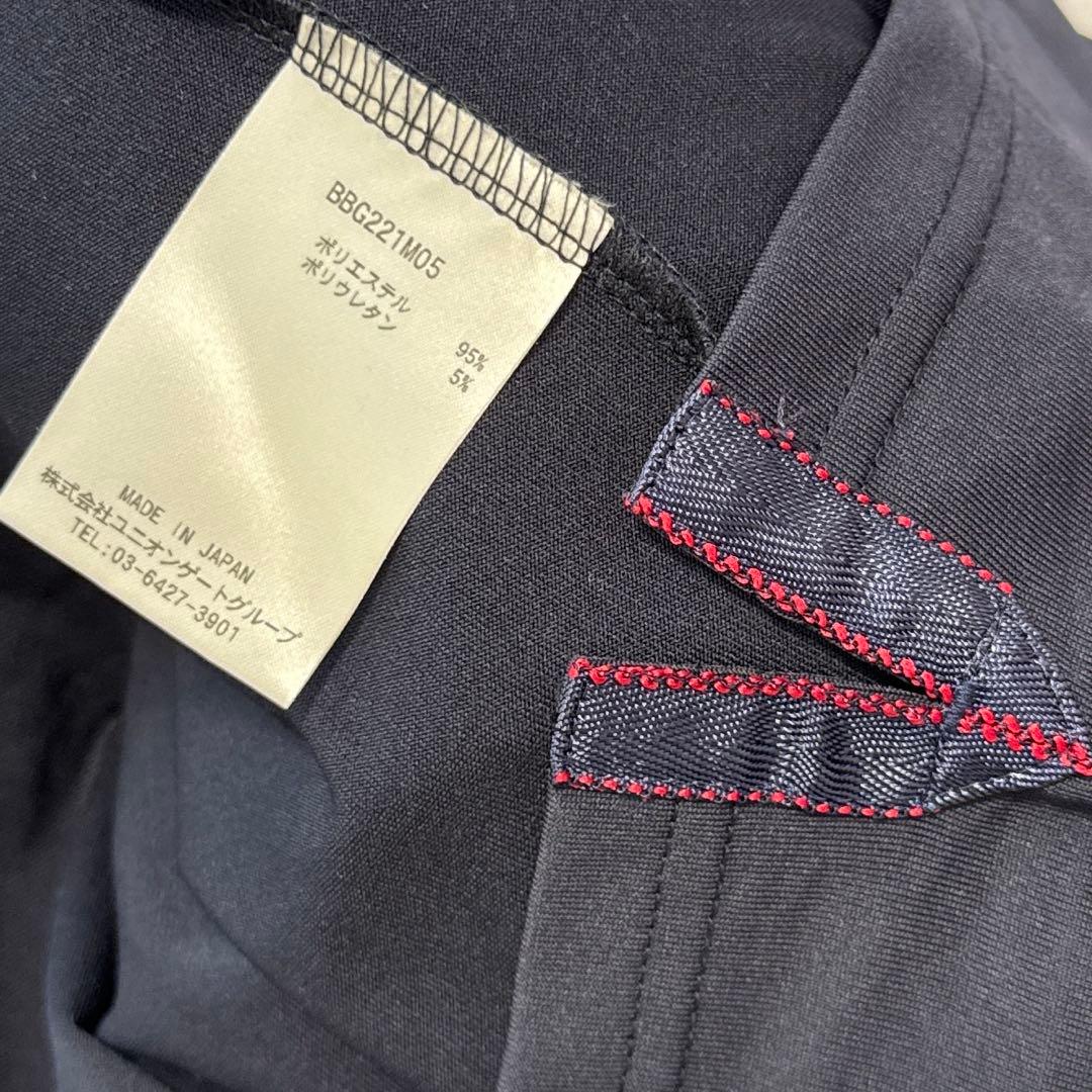 BRIEFING ネイビー ハイネック半袖シャツ