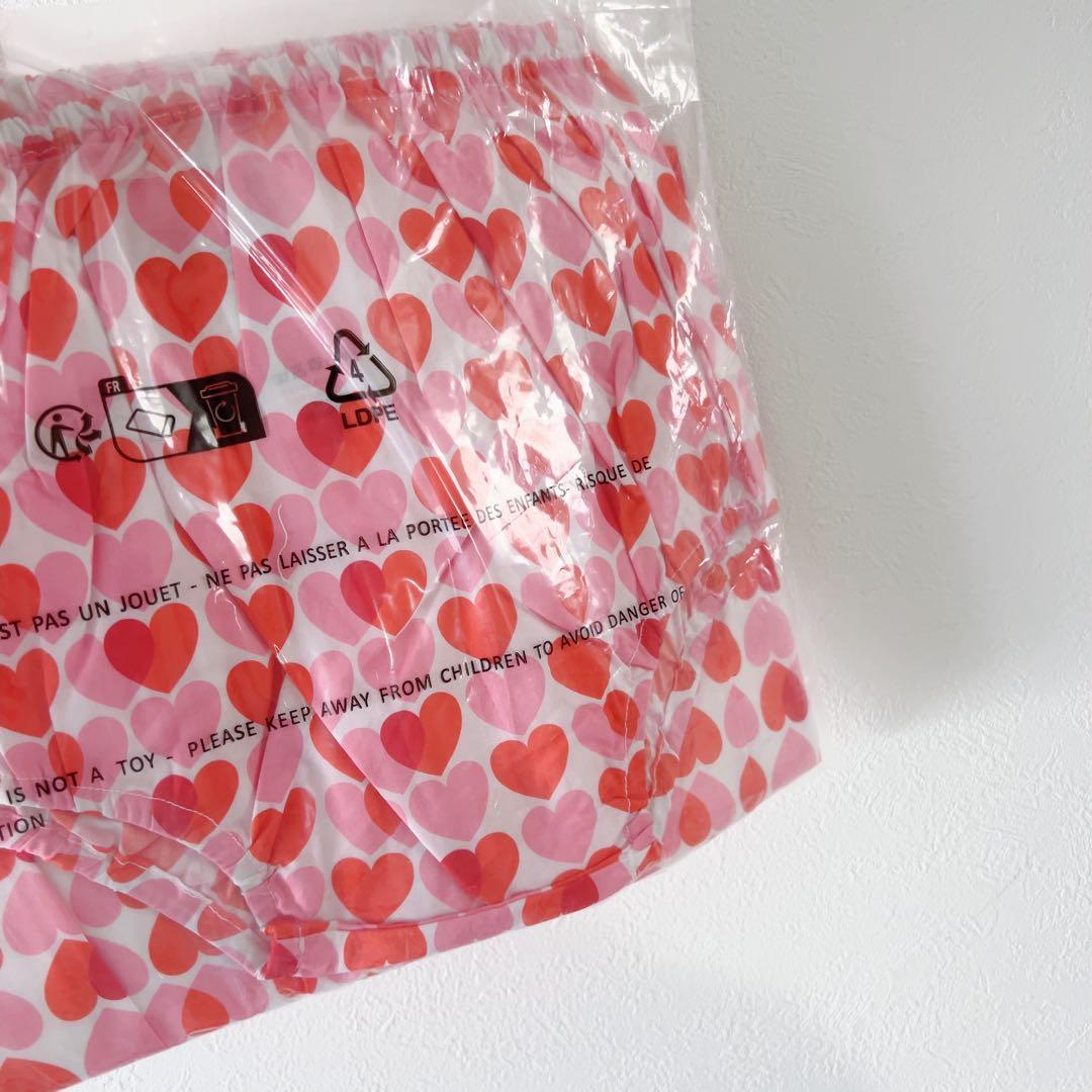 【amao】jacadi 衿付きワンピース　ハート柄　セットアップ　18m