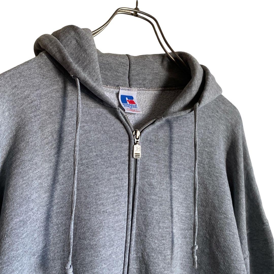 90s russell athletic スウェット ジップアップパーカー XL