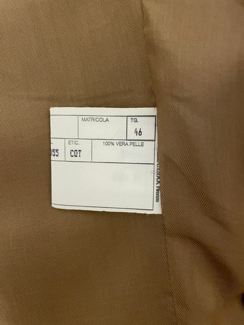 CINQUANTA スエード シングルライダース ブラウン 46