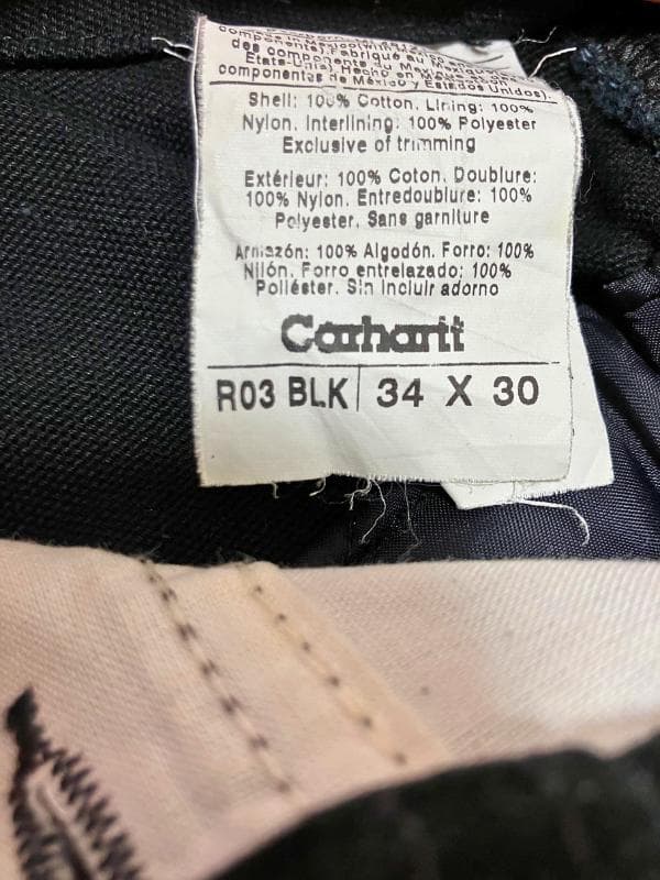 Carhartt R03 Black 34×30　カーハート　オーバーオール