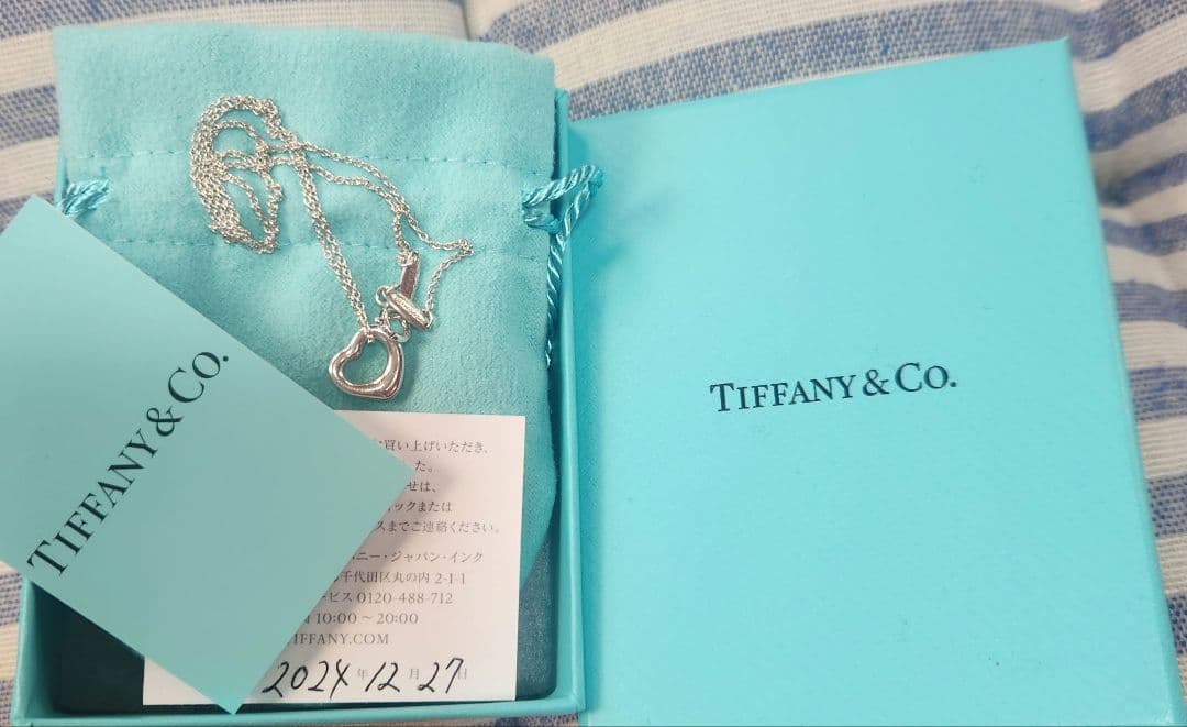 ★かわ★　TIFFANY　オープンハート　ネックレス