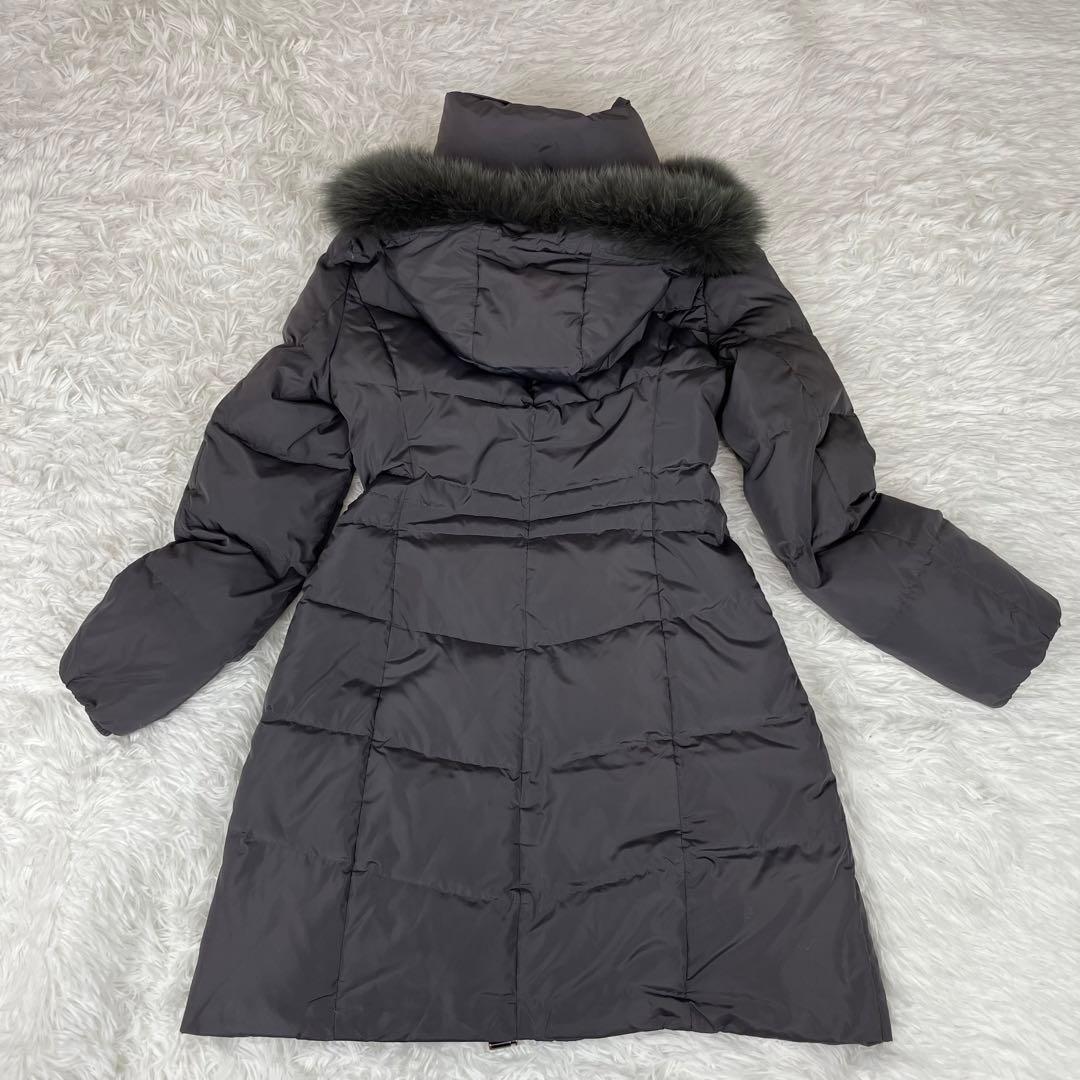極美品✨INDIVI✨ロングダウンジャケット✨フォックスファー✨3way✨38Ｍ
