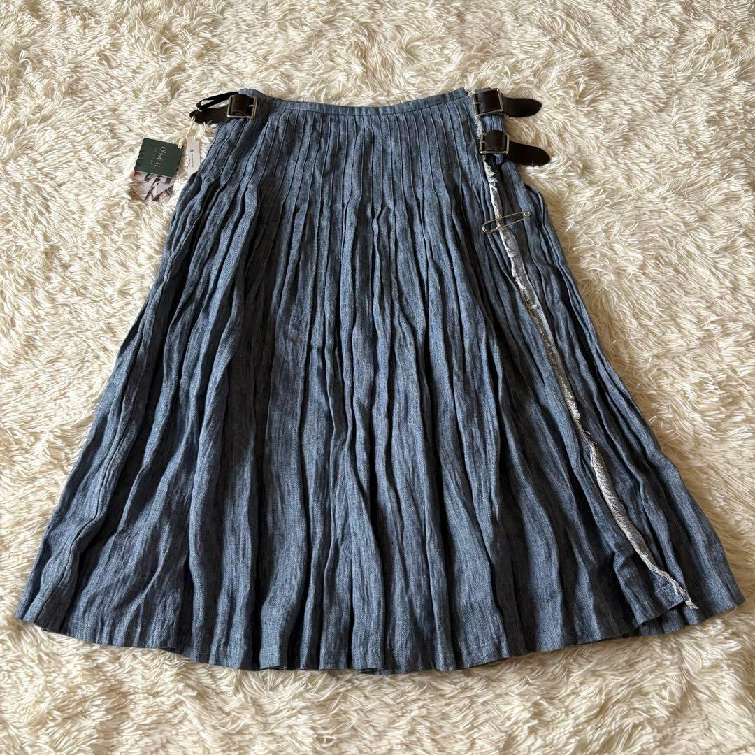 未使用タグ付✨ メゾンドソイル×オニールオブダブリン　巻スカート　麻100%