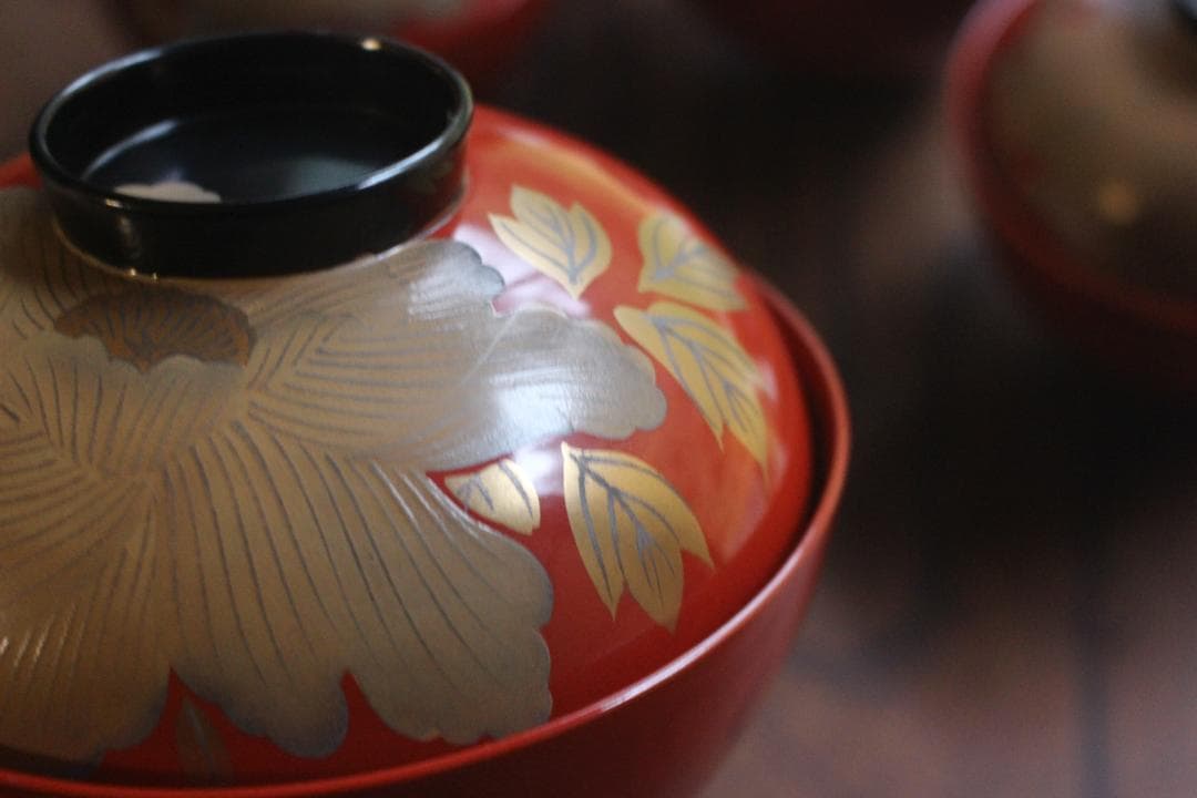 牡丹蒔絵椀5点セット！