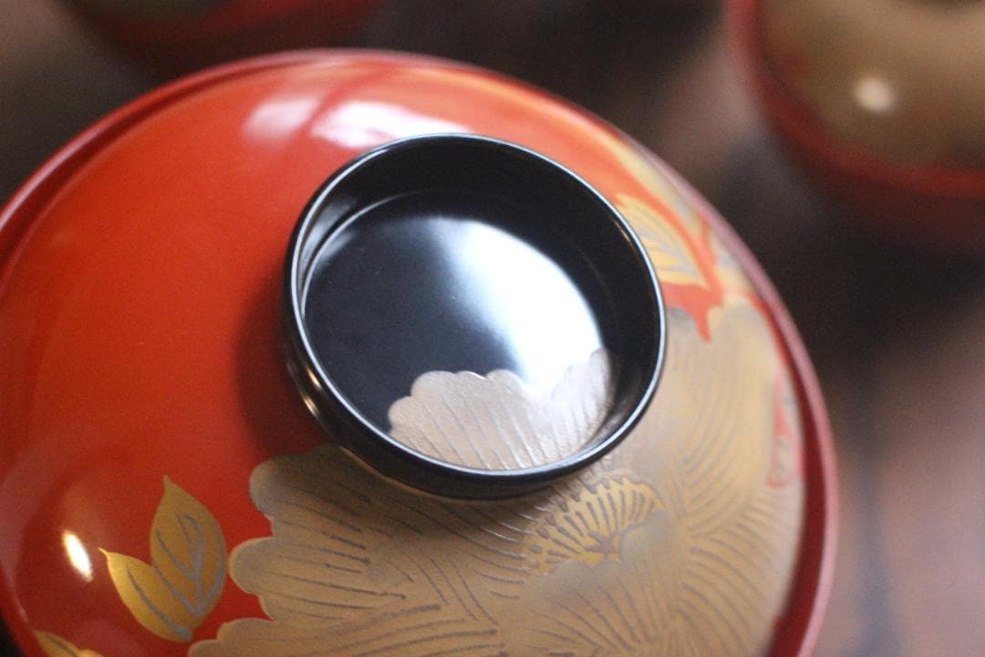 牡丹蒔絵椀5点セット！