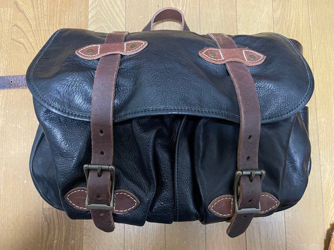 RRLレザー ヴィンテージメッセンジャーバッグ ブラック