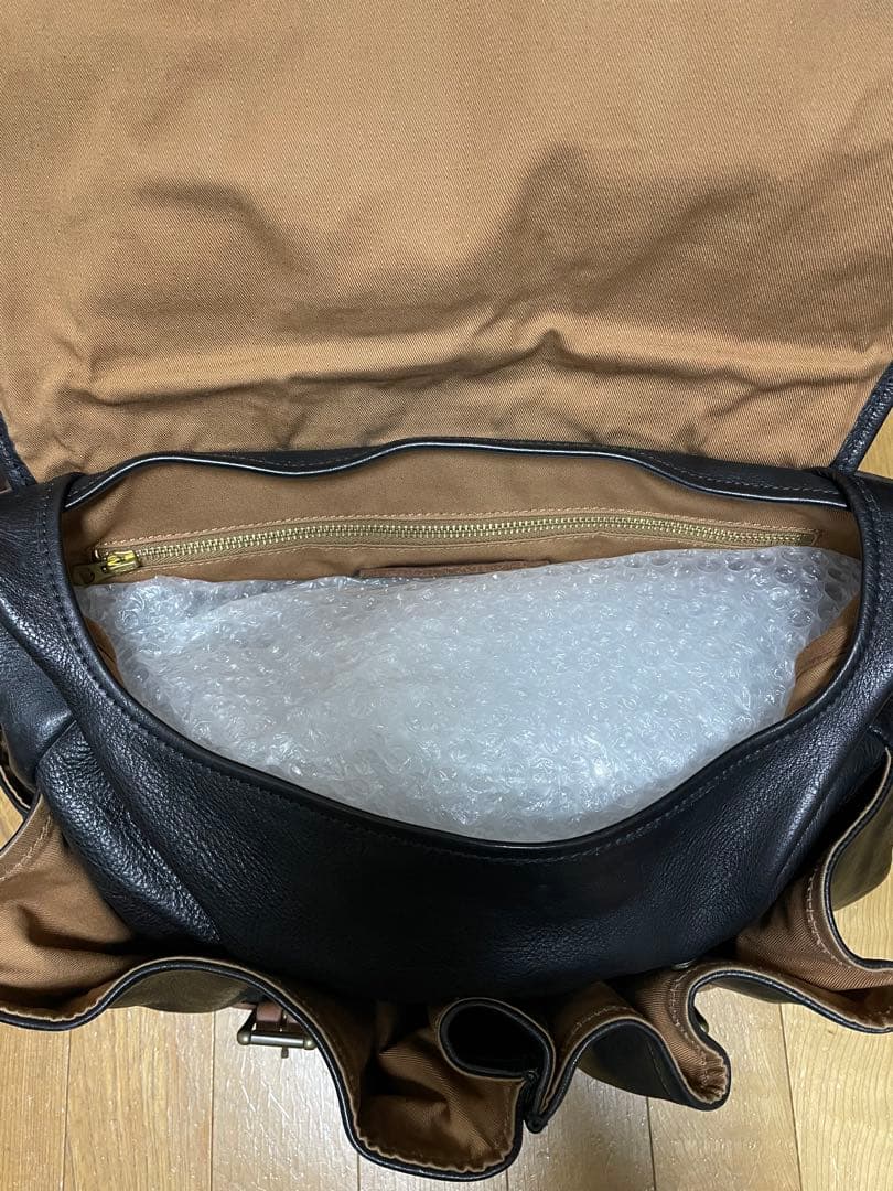 RRLレザー ヴィンテージメッセンジャーバッグ ブラック