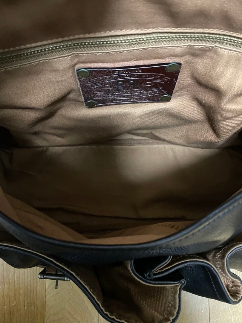 RRLレザー ヴィンテージメッセンジャーバッグ ブラック