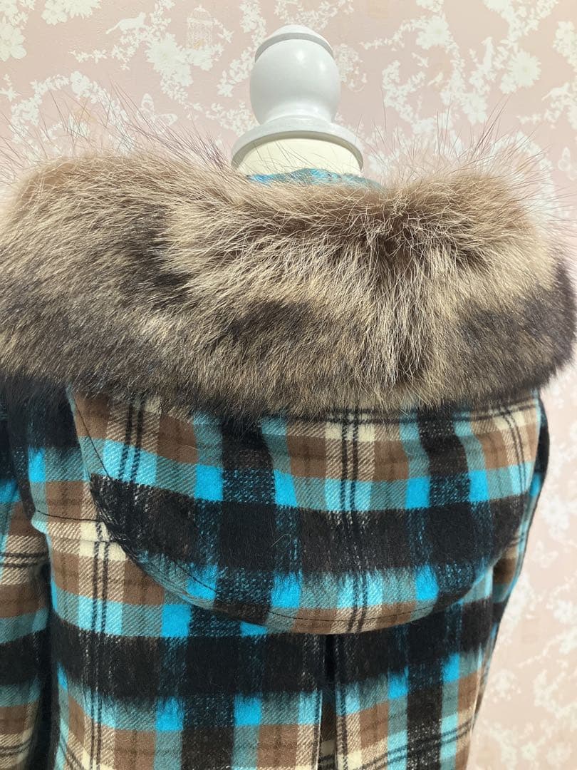 MIUMIU チェック ダッフルコート ウールコート 定価50万